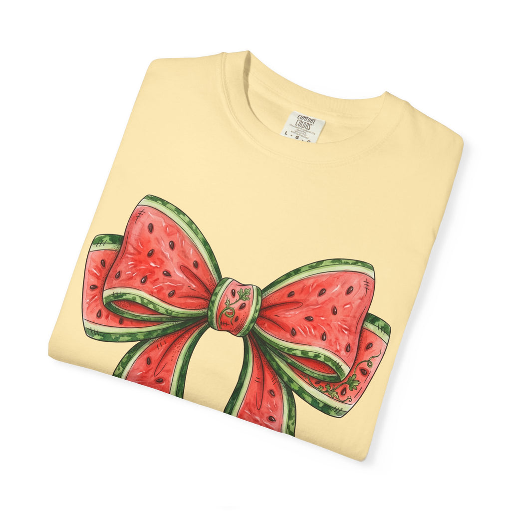 Watermelon Bow T-Shirt | Summer Fruit Graphic