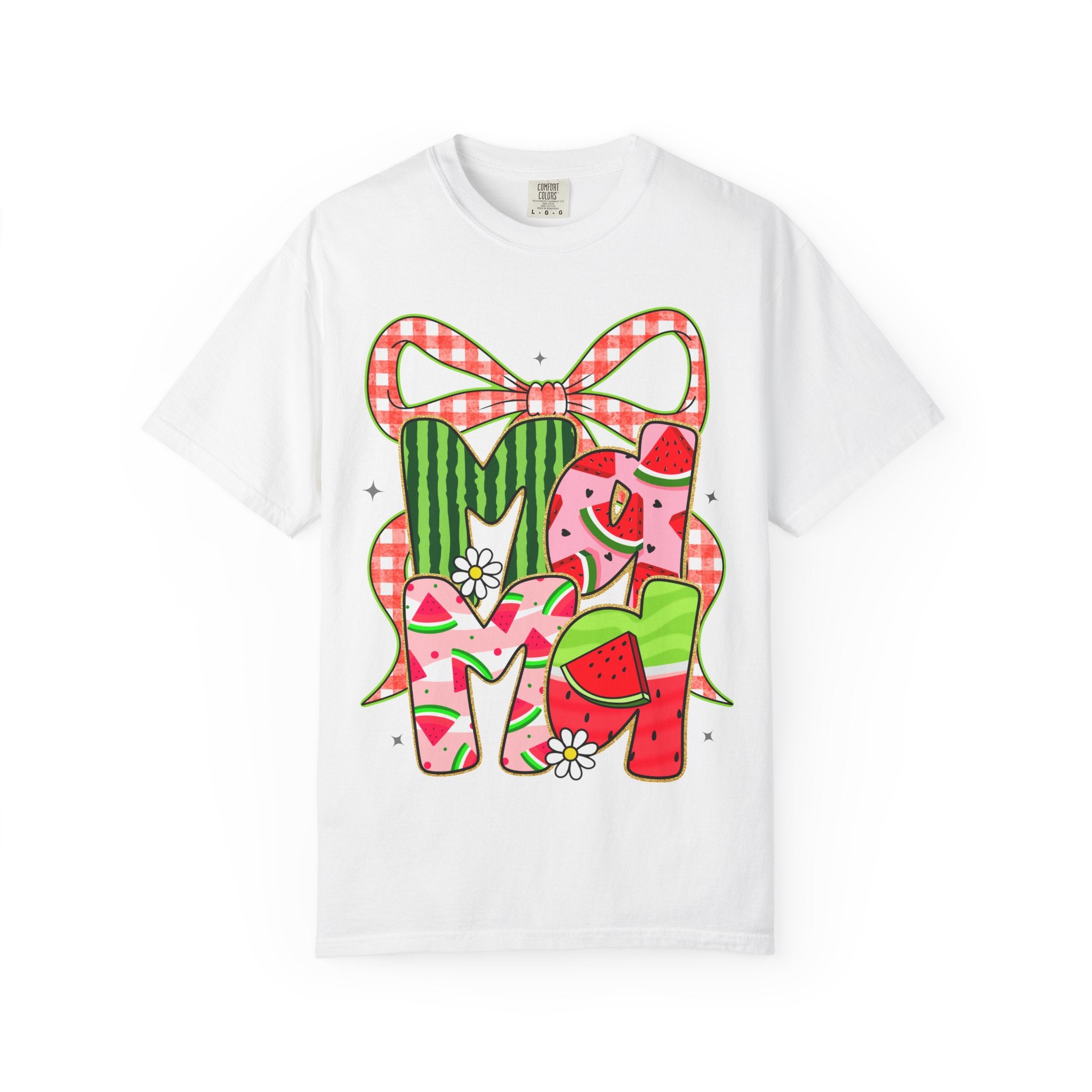 Watermelon Monogram M Initial T-Shirt | Summer Fruit Graphic Tee