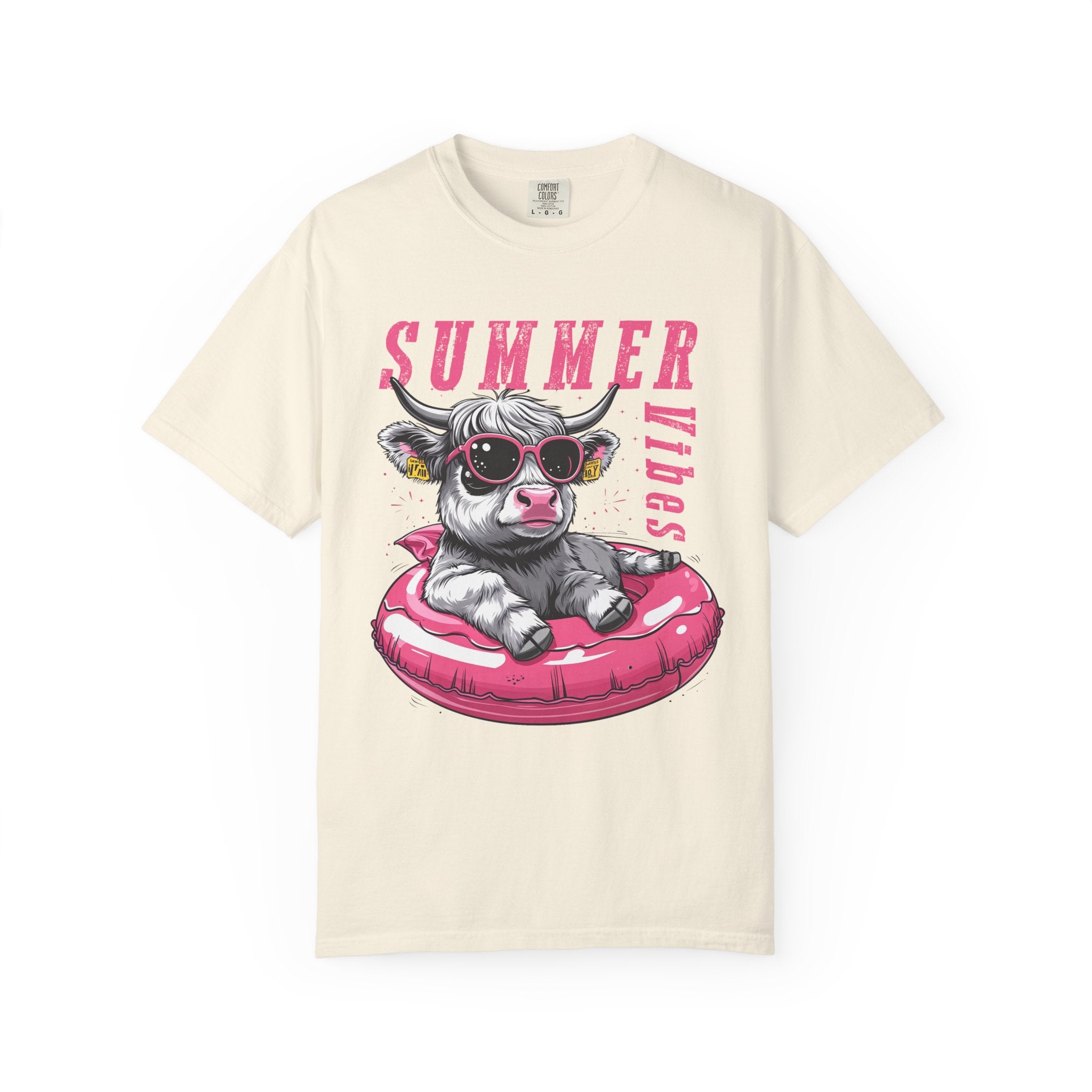 T-Shirt — "Summer Vibes" Cow Float Graphic Tee
