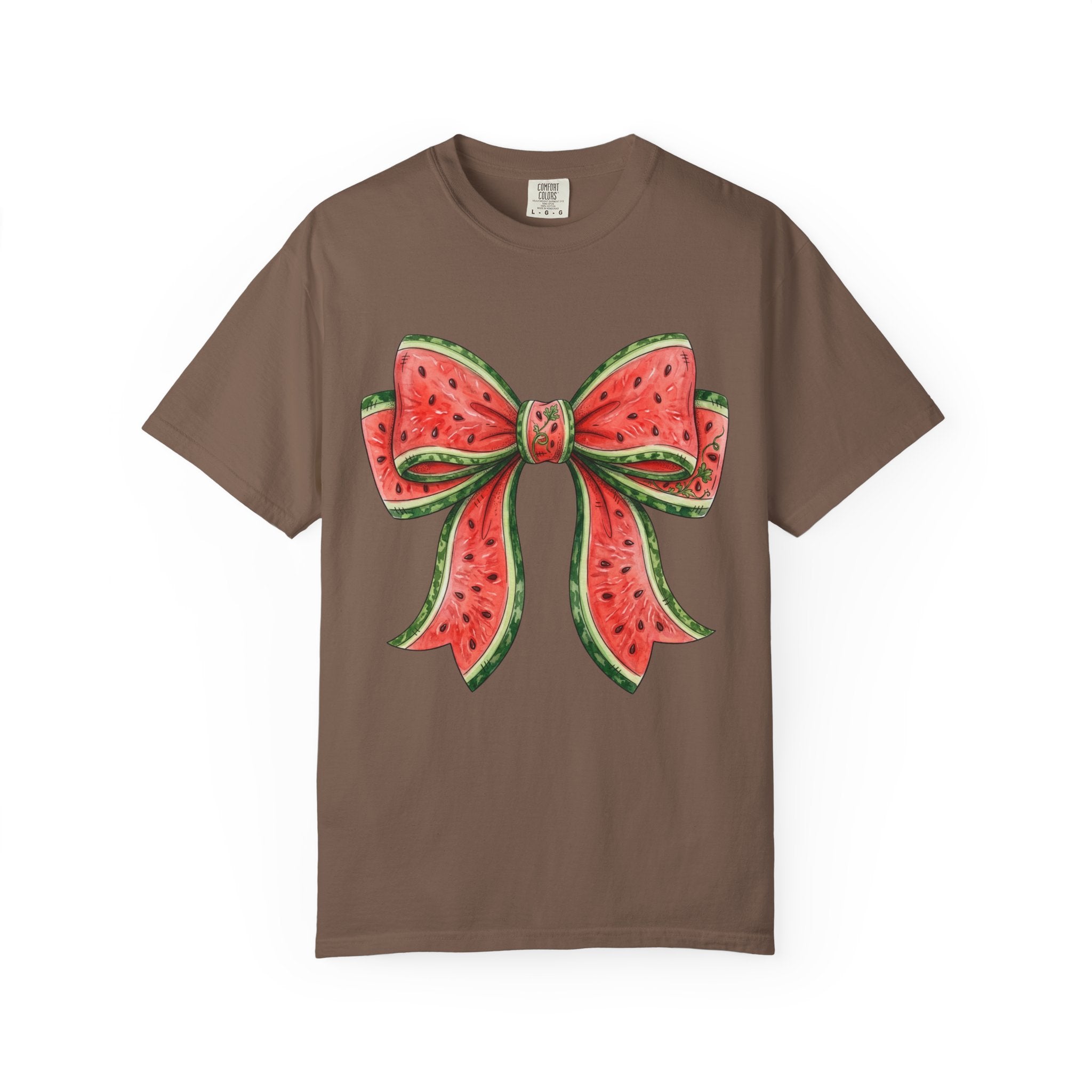 Watermelon Bow T-Shirt | Summer Fruit Graphic