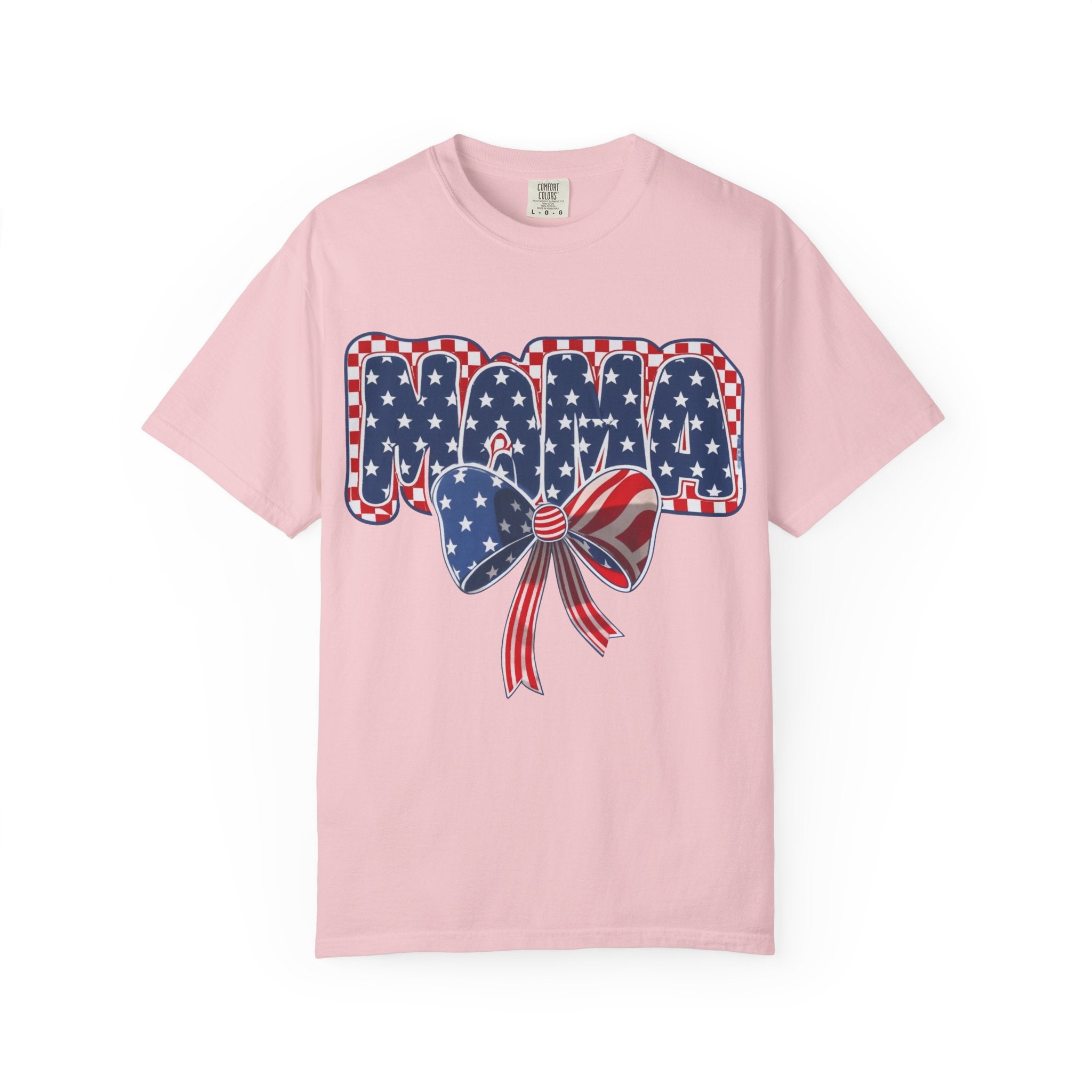 Mama Patriotic T-Shirt — American Flag Bow 4th of July Tee