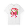 Summer Vibes Watermelon Bow T-Shirt | Tropical Fruit Graphic