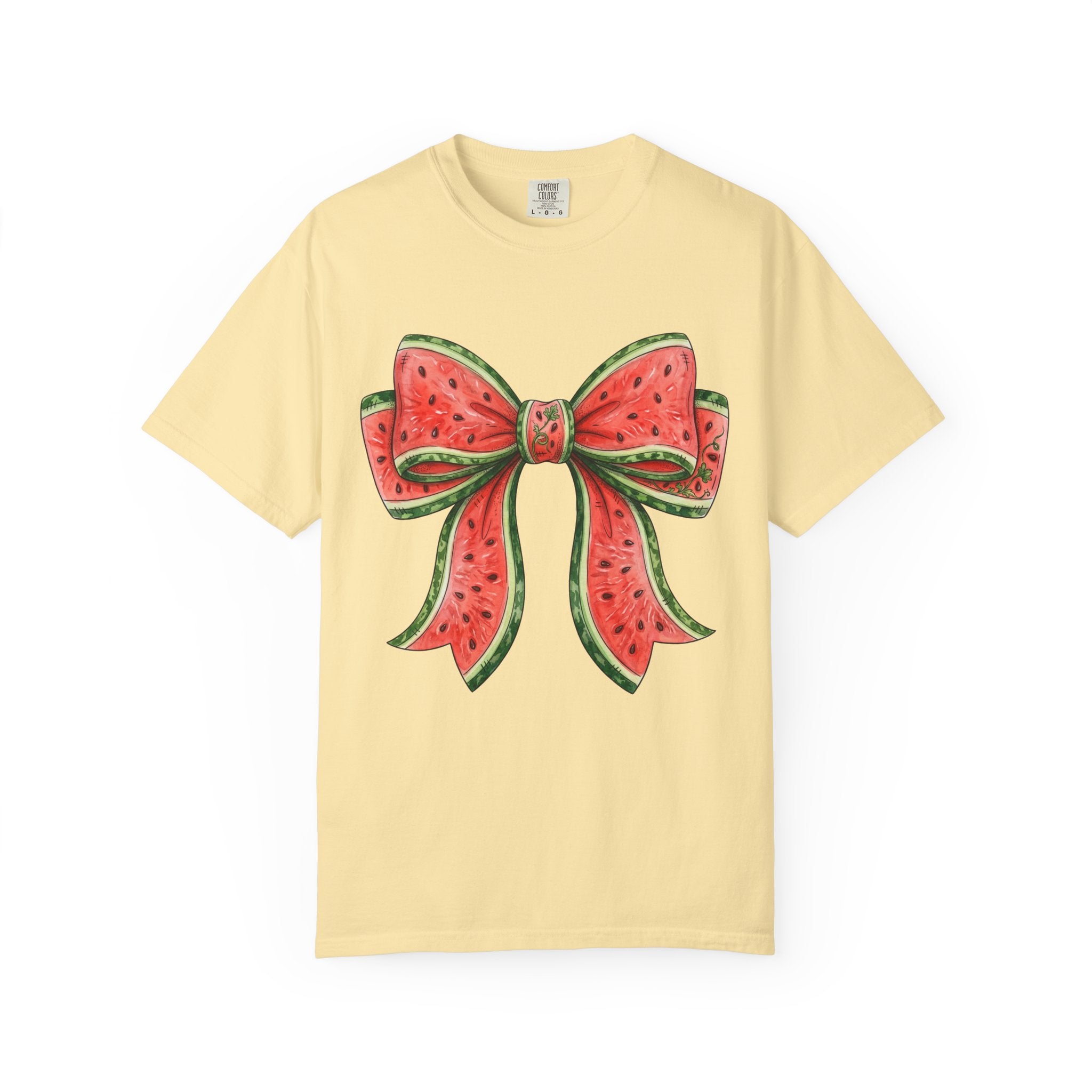 Watermelon Bow T-Shirt | Summer Fruit Graphic