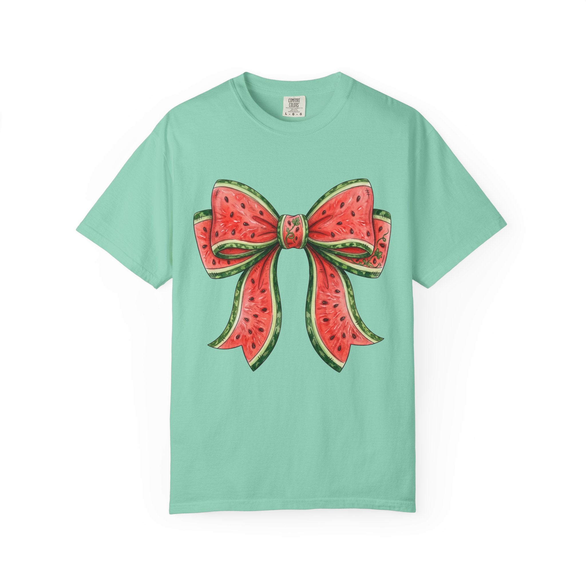 Watermelon Bow T-Shirt | Summer Fruit Graphic