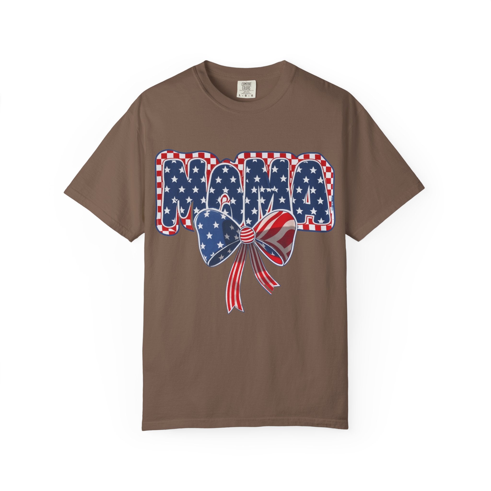 Mama Patriotic T-Shirt — American Flag Bow 4th of July Tee