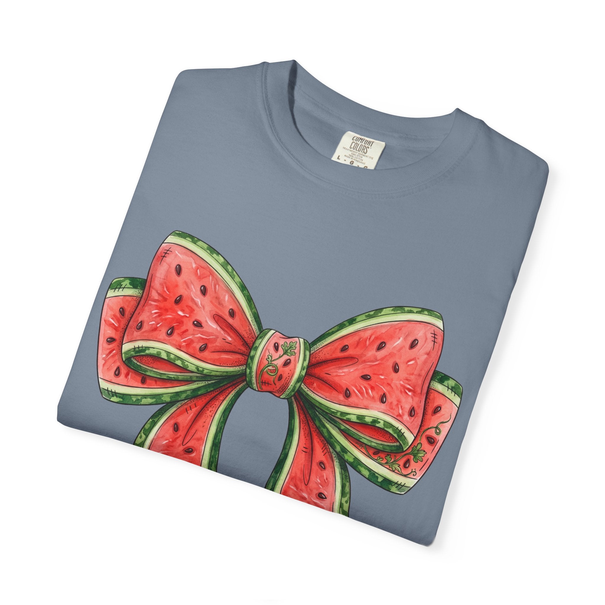 Watermelon Bow T-Shirt | Summer Fruit Graphic