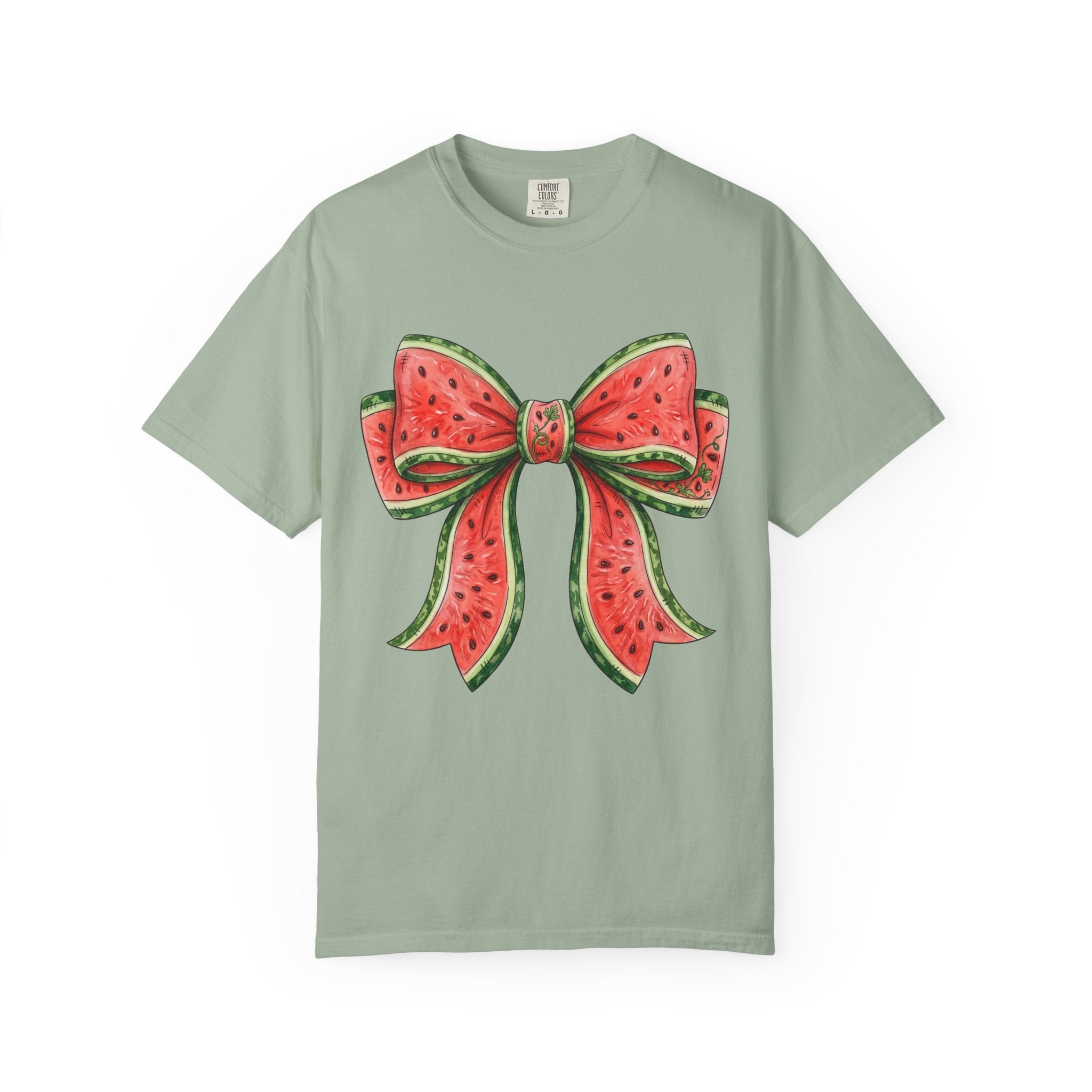 Watermelon Bow T-Shirt | Summer Fruit Graphic