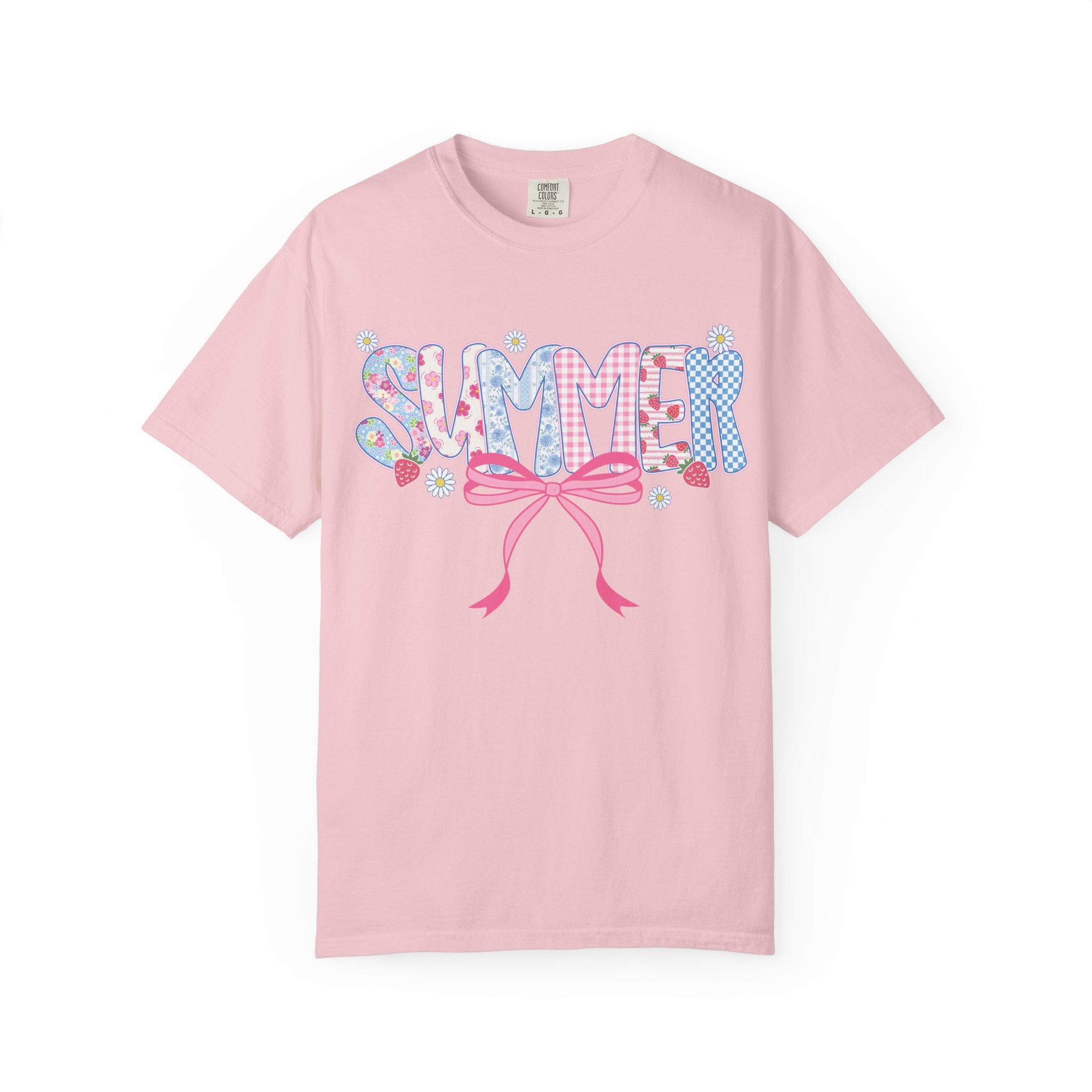 Summer Bow T-Shirt — Cute Pastel ‘SUMMER’ Graphic Tee