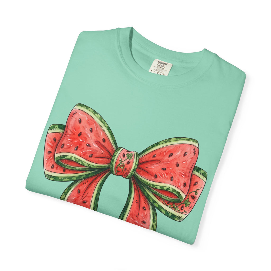 Watermelon Bow T-Shirt | Summer Fruit Graphic