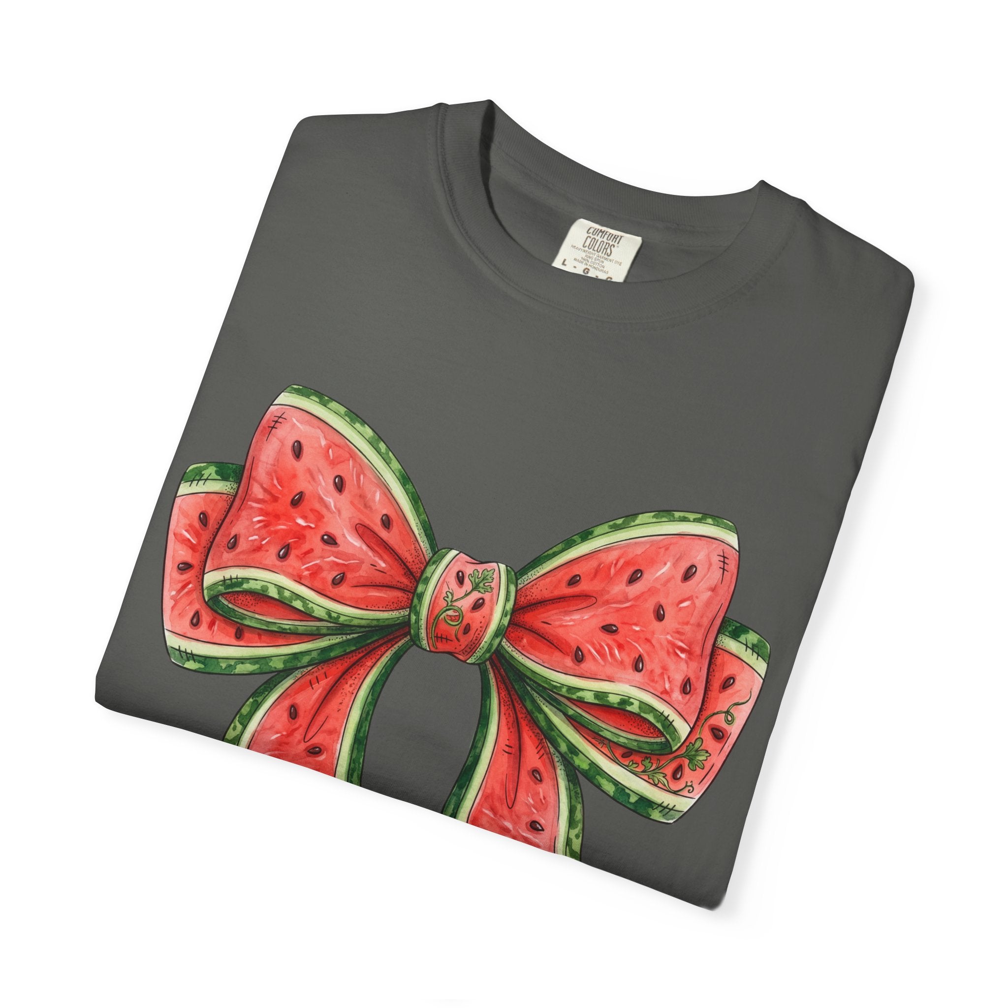 Watermelon Bow T-Shirt | Summer Fruit Graphic