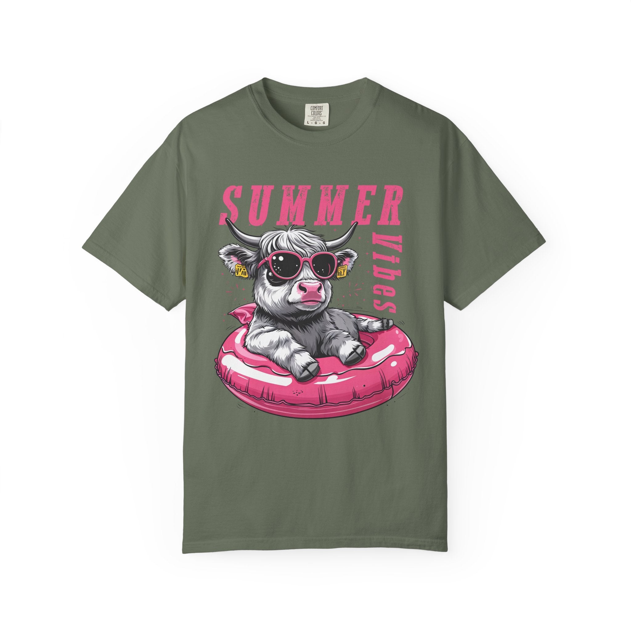 T-Shirt — "Summer Vibes" Cow Float Graphic Tee
