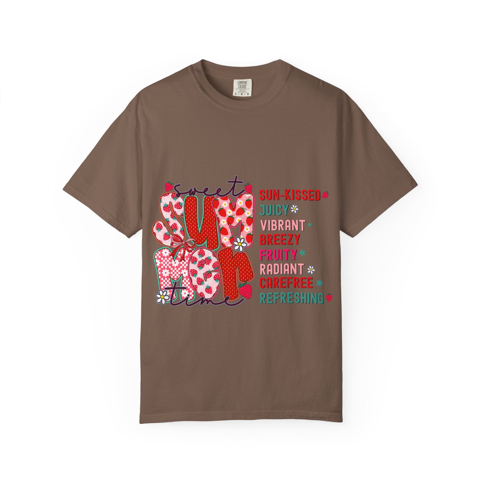 Strawberry Typography T-shirt | Fruity Sun-Kissed Graphic Tee
