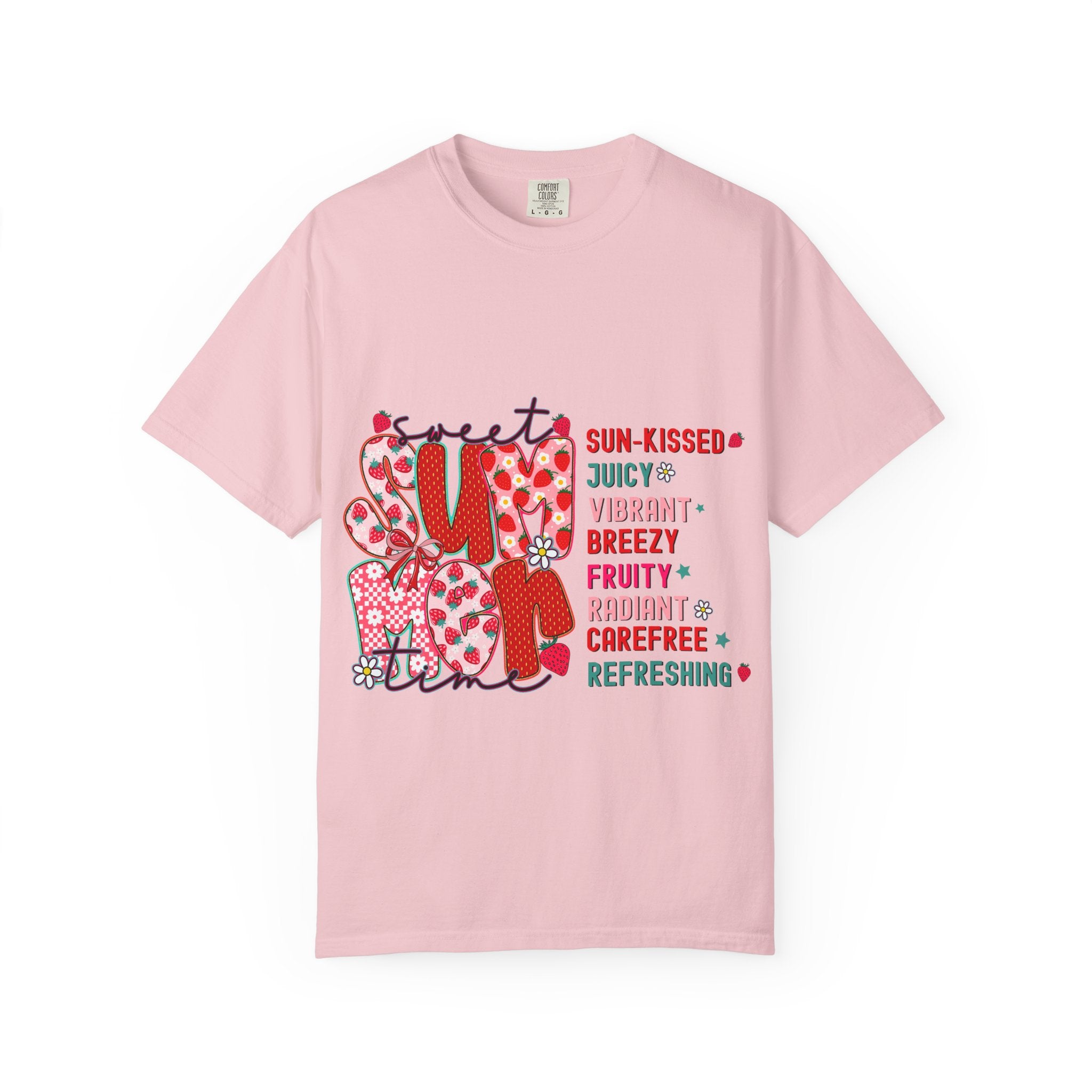 Strawberry Typography T-shirt | Fruity Sun-Kissed Graphic Tee