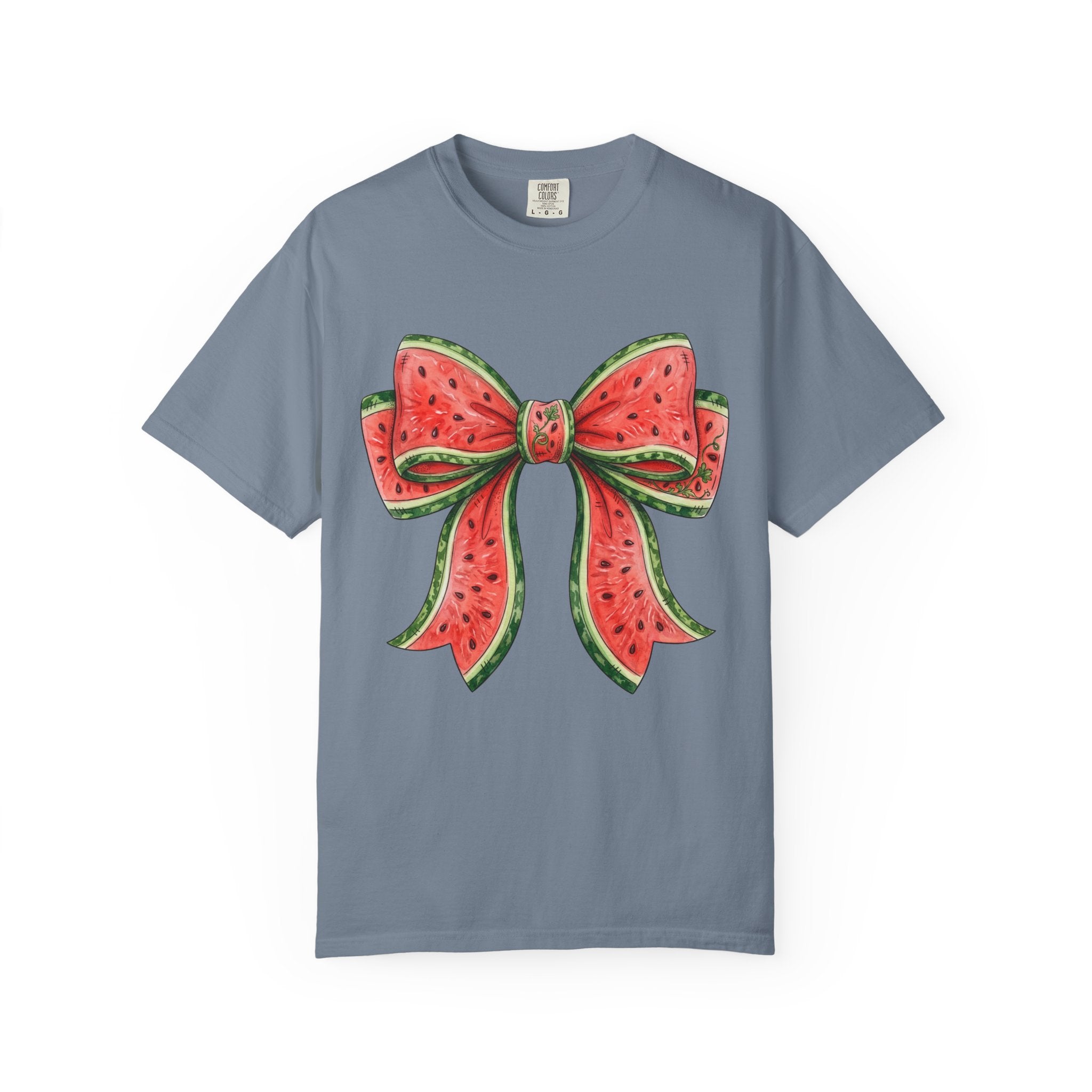 Watermelon Bow T-Shirt | Summer Fruit Graphic
