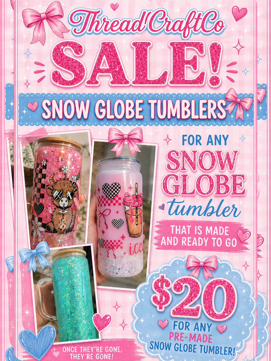 SALE TUMBLERS (PRE-MADE)
