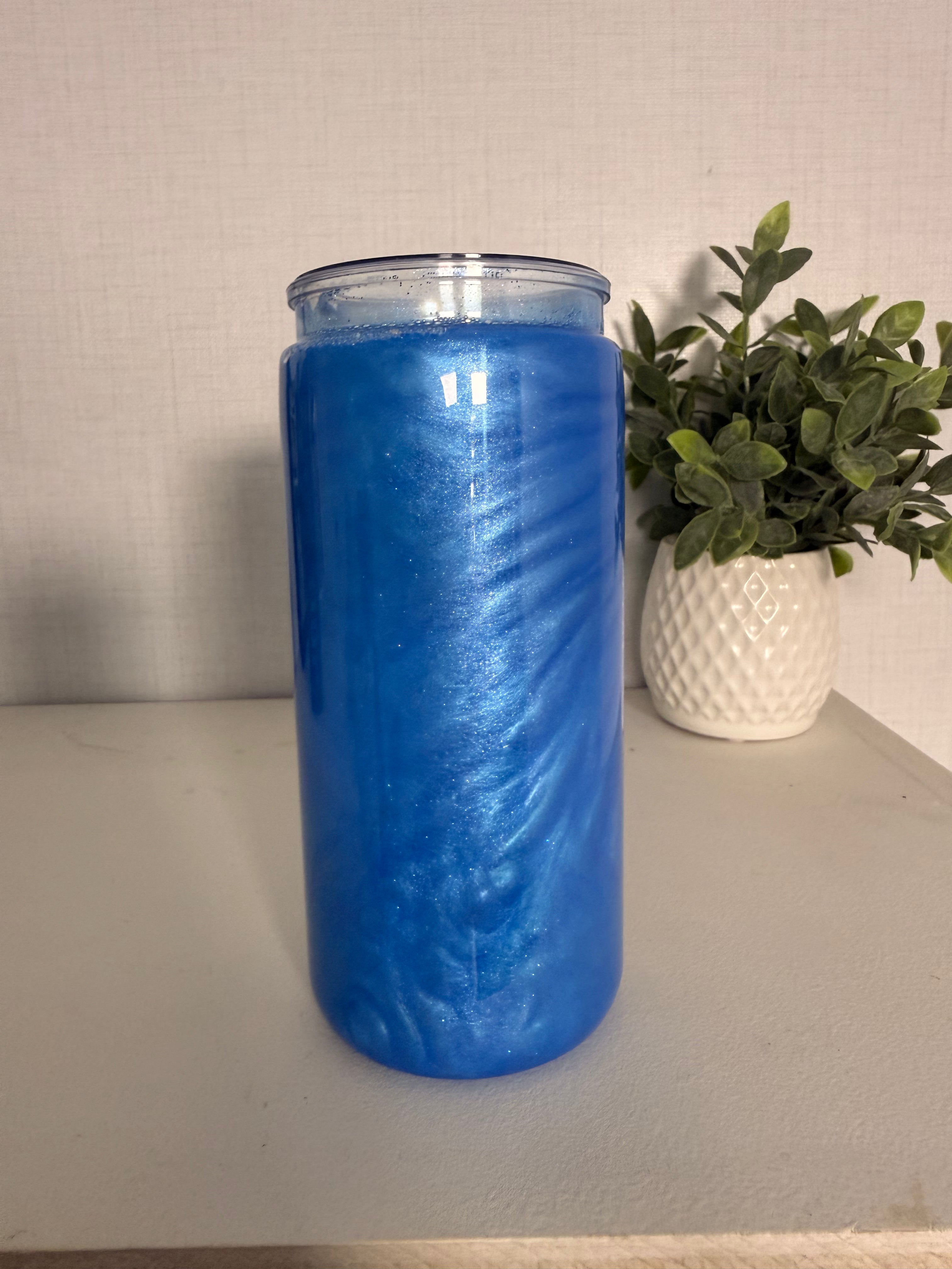 DARK BLUE MICA 20oz Acrylic Snow Globe